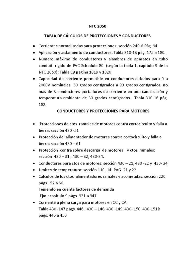 Tablas NTC 2050 PDF