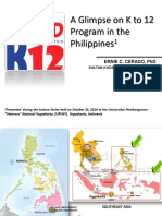 A Glimpse On K To 12 Program in The Philippines