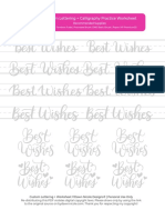 Best Wishes Lettering Worksheets PDF