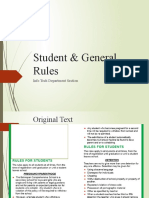 Student & General Rules