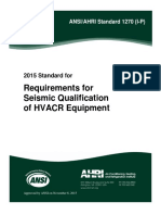 Requirements For Seismic Qualification of HVACR Equipment