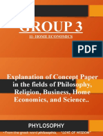 Explanation of Concept Paper in The Fields of