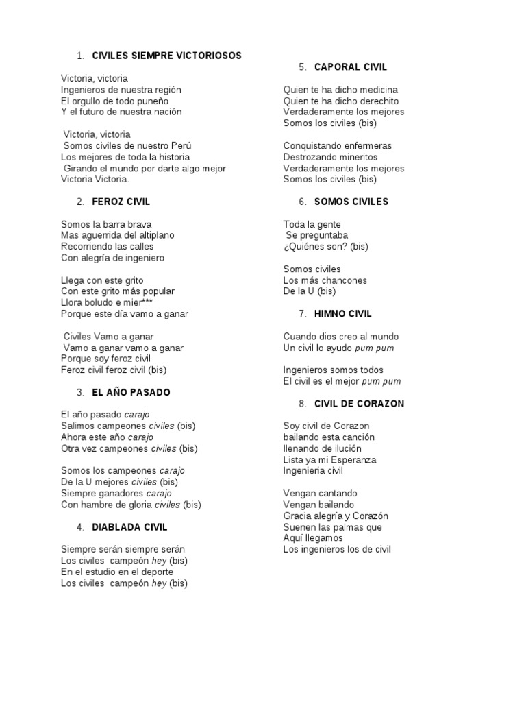 Canticos de La Ferroz Barra Epic PDF | PDF | Deportes y actividades al ...