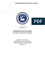 Embedded & Real Time System (Complex Engineering Problem) : University of Engineering and Technology, Mardan