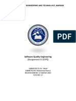 Software Quality Engineering (Assignment # 3 (CEP) ) : University of Engineering and Technology, Mardan