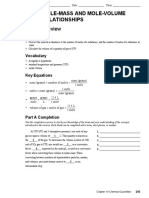 Section Review: Mole-Mass and Mole-Volume Relationships