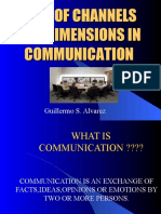 Role of Channels and Dimensions in Communication-Week 1b