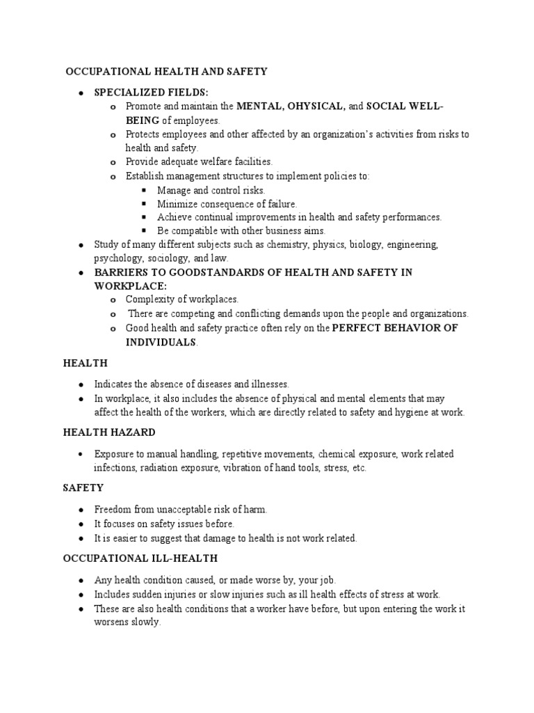 Occupational Health And Safety Pdf Toxicology Occupational Safety