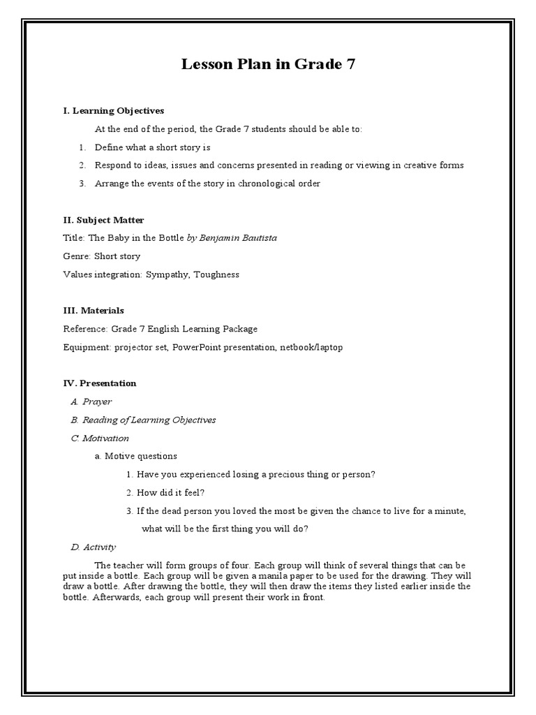 lesson-plan-in-grade-7-short-story-pdf-lesson-plan-teachers