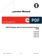 Operator Manual: Qsx15 Engine With Powercommand® Control 2100