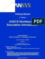 ANSYS Workbench - Simulation Introduction: Training Manual