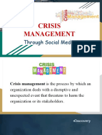 Crisis Managnment Through Social Media
