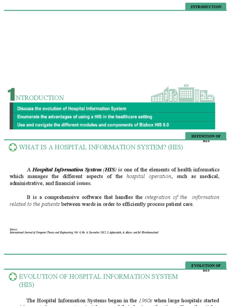 Lesson 1 | PDF | Health Informatics | Hospital
