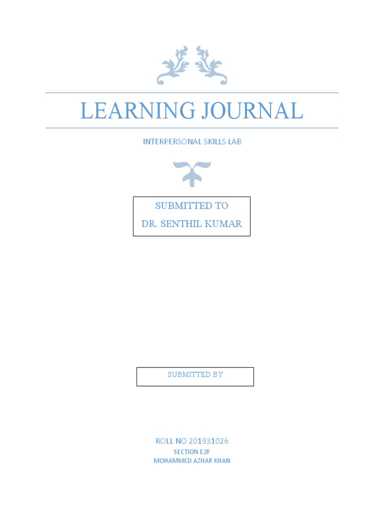 IPS Learning Journal | PDF | Negotiation | Nonverbal Communication