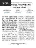 Development of Cluster Based Routing Protocol in Slow Moving Autonomous Underwater Vehicles