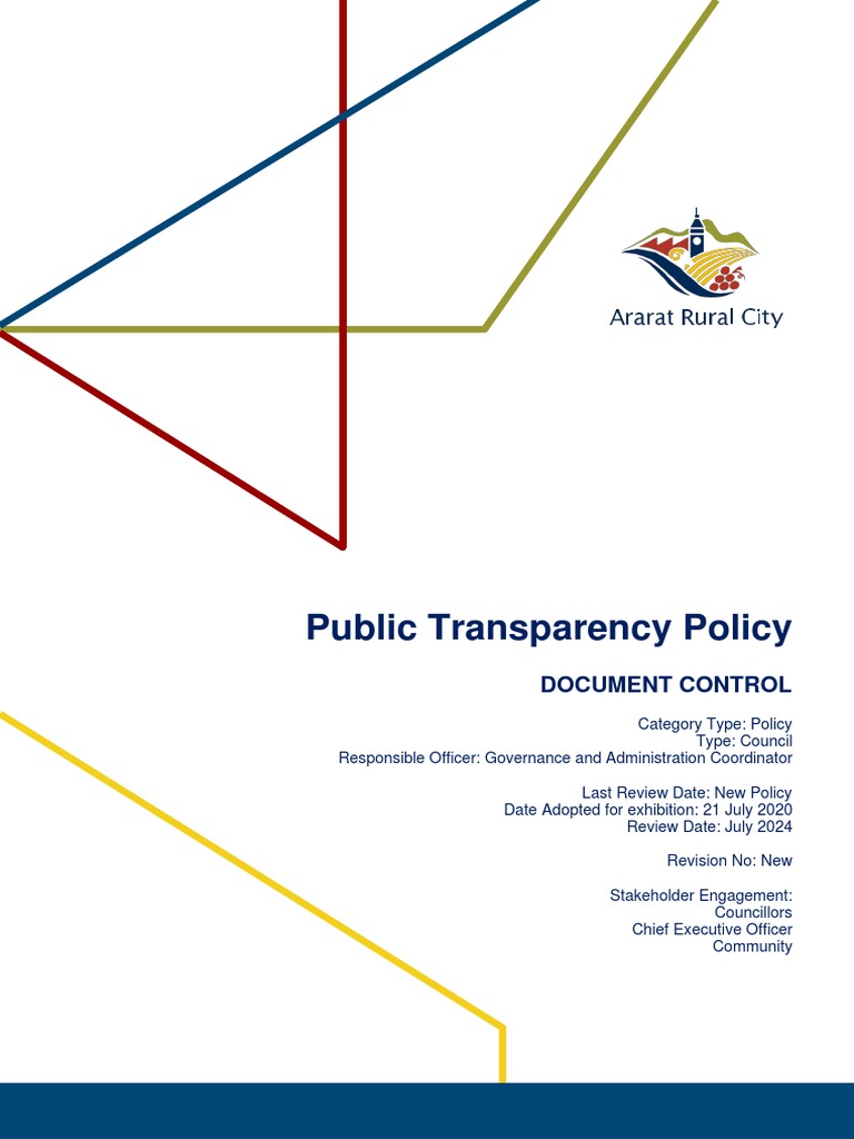Public Transparency Policy Overview | PDF | Freedom Of Information Laws ...