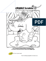 Scribble Scrubbie Safari Elephant- Tuma Coloring Page _ Crayola.com
