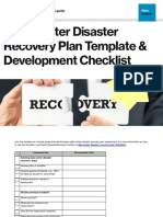 Disaster Recovery Plan Template and Development Checklist