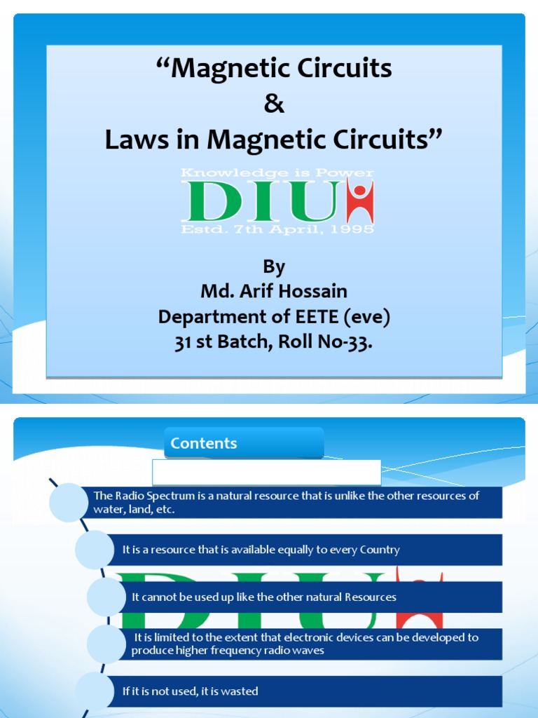 Magnetic Circuits and Their Laws | PDF | Science & Mathematics