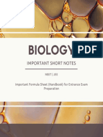 Biology Formula Sheet for NEET JEE Entrance Exams