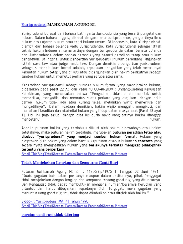 Yurisprudensi Ma 1 Pdf