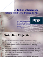 Dissolution Testing of Immediate Release Solid Oral Dosage Forms