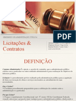 LICITAÇÕES E CONTRATOS - Seminário de Adm. Pública