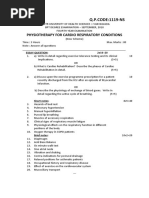 Physiotherapy For Cardio Respiratory Conditions: Q.P.CODE:1119-NS