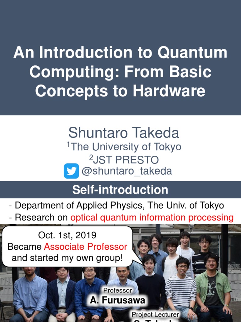 An Introduction To Quantum Computing: From Basic Concepts To Hardware ...