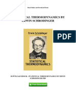 Statistical Thermodynamics by Erwin Schrodinger: Read Online and Download Ebook