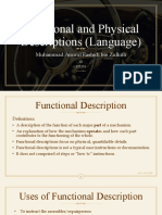Functional and Physical Descriptions (Language)
