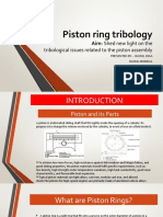 Piston Ring Tribology: Tribological Issues Related To The Piston Assembly