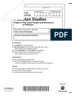 Pakistan Studies: Paper 2: The Land, People and Resources of Pakistan