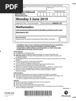 Monday 3 June 2019: Mathematics