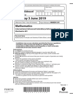 Monday 3 June 2019: Mathematics