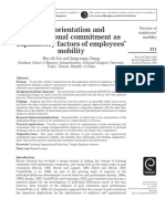 Goal Orientation and Organizational Comitment As Explanatory Factors of Employees' Mobility