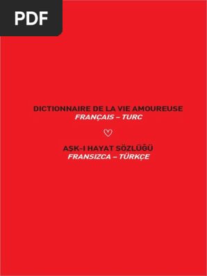 Dictionnaire De L Amour Francais Turc Pdf Amour Science