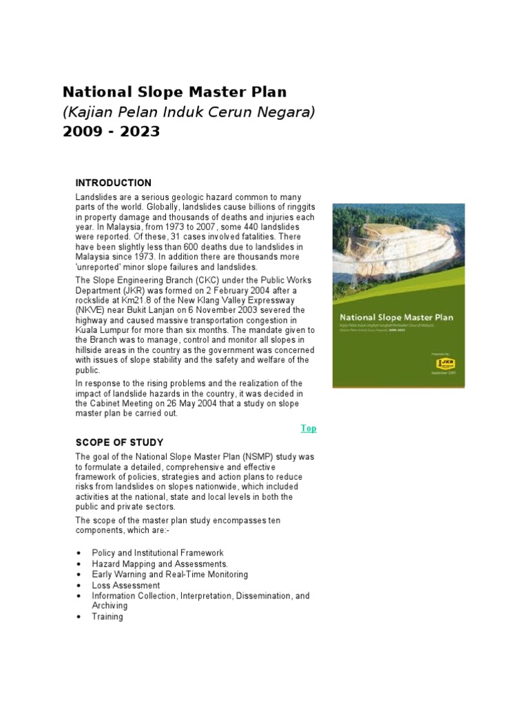 National Slope Master Plan | PDF