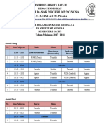 Jadwal Pelajaran Kelas 1