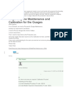 Regarding The Maintenance and Calibration For The Guages: PLM Enterprise Asset Management (EAM) /plant Maintenance (PM)