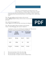 Verbals: Present Present Participle (Needs To Be) Past Past Participle (Needs Have)