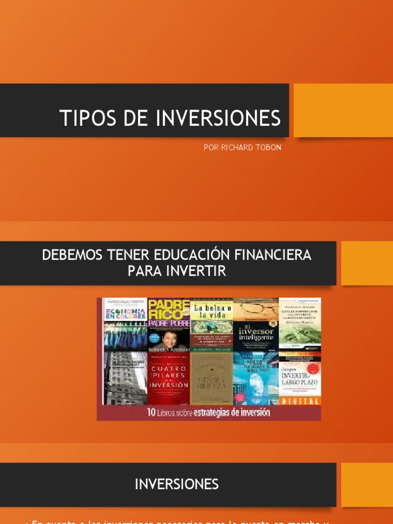 Tipos de Inversiones y Educación Financiera | PDF | Inversiones | Dinero