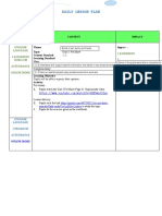 Daily Lesson Plan:: Unit 3: Pet Show: 1.2 Main: Complementary