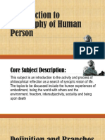 Introduction To The Philosophy of The Human Person - Introduction To Philosophy