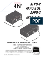 AFPO-2 Afpo-2 SL AFPO-3 Afpo-3 SL: Installation & Operating Guide