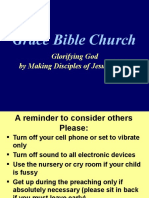 Grace Bible Church: Glorifying God by Making Disciples of Jesus Christ
