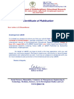 Certificate of Publication From IJMER - 41 PDF