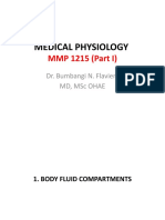 Medical Physiology: MMP 1215 (Part I)