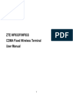 ZTE WF833F/WF833 CDMA Fixed Wireless Terminal User Manual