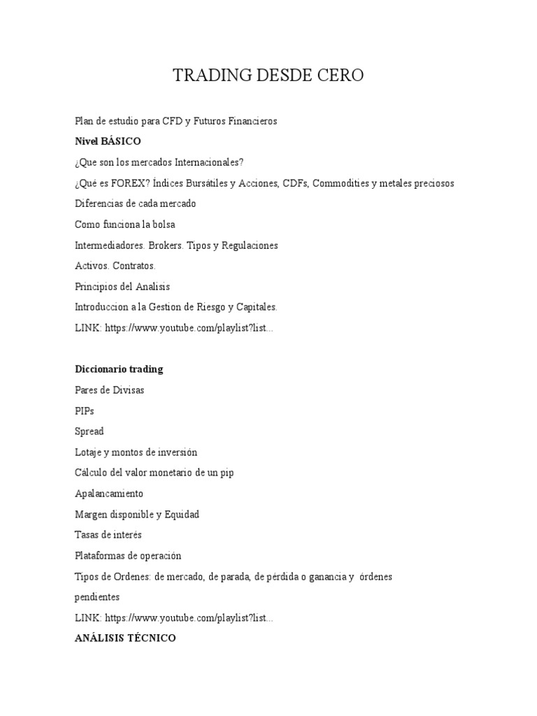 Guía de Trading desde Cero para Principiantes | PDF | Negocios